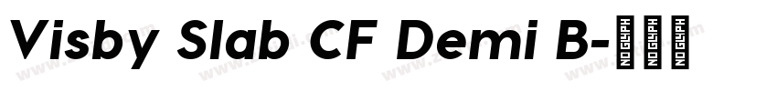 Visby Slab CF Demi B字体转换